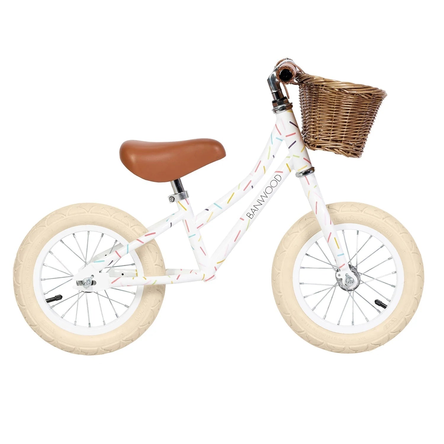 Vélo classique Allegra Blanc Banwood - Draisienne en bois évolutive pour enfants de 3 à 5 ans
