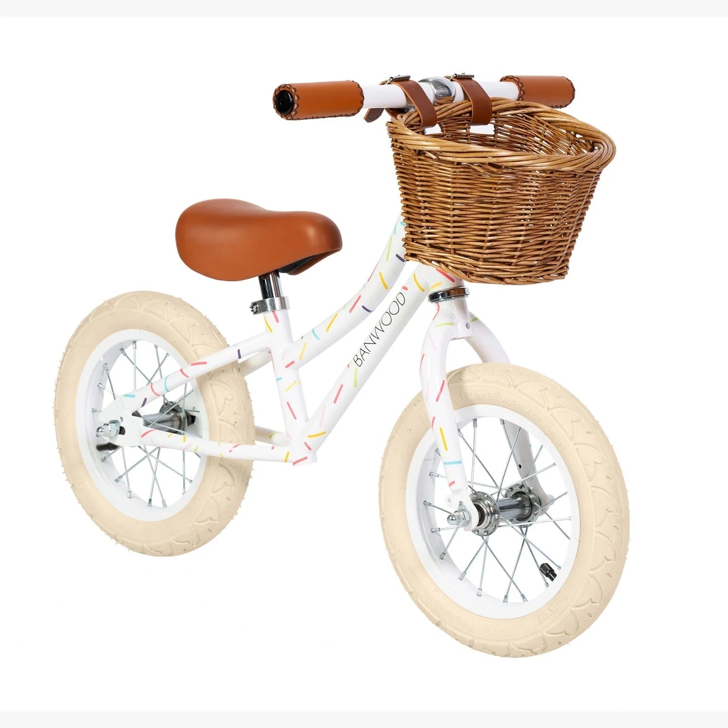 Vélo classique Allegra Blanc Banwood - Draisienne en bois évolutive pour enfants de 3 à 5 ans
