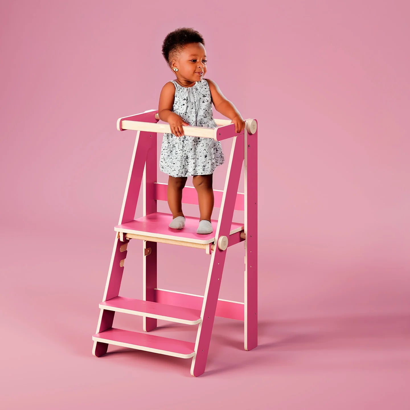 BusyKids - Tour d'Apprentissage Pliable - Bois Brut (non verni) - 18 à 24 mois  BusyKids BusyKids - Tour d'Apprentissage Pliable - Bois Brut (non verni) - 18 à 24 mois myplayground