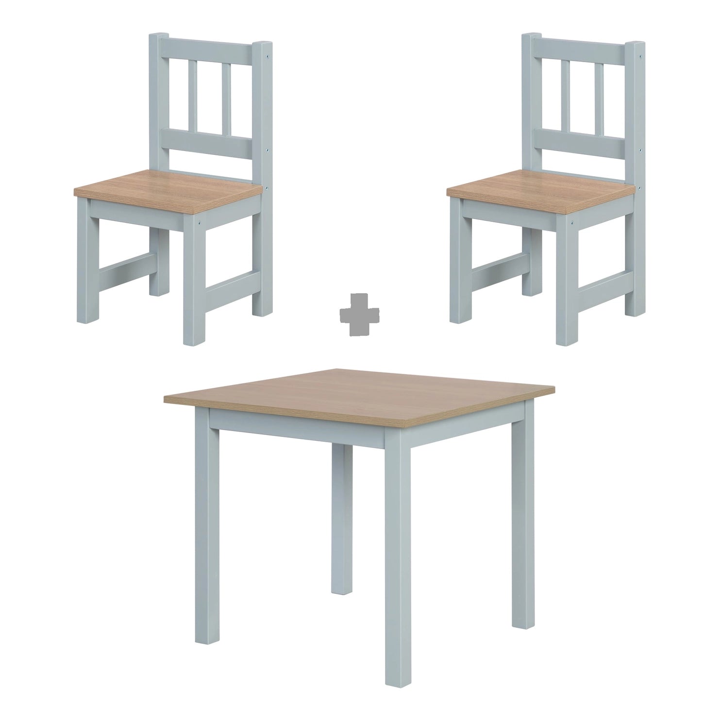 ROBA | Ensemble de sièges pour enfants en bois - 2 chaises et 1 table. Dès 18 mois.  ROBA ROBA | Ensemble de sièges pour enfants en bois - 2 chaises et 1 table. Dès 18 mois. myplayground