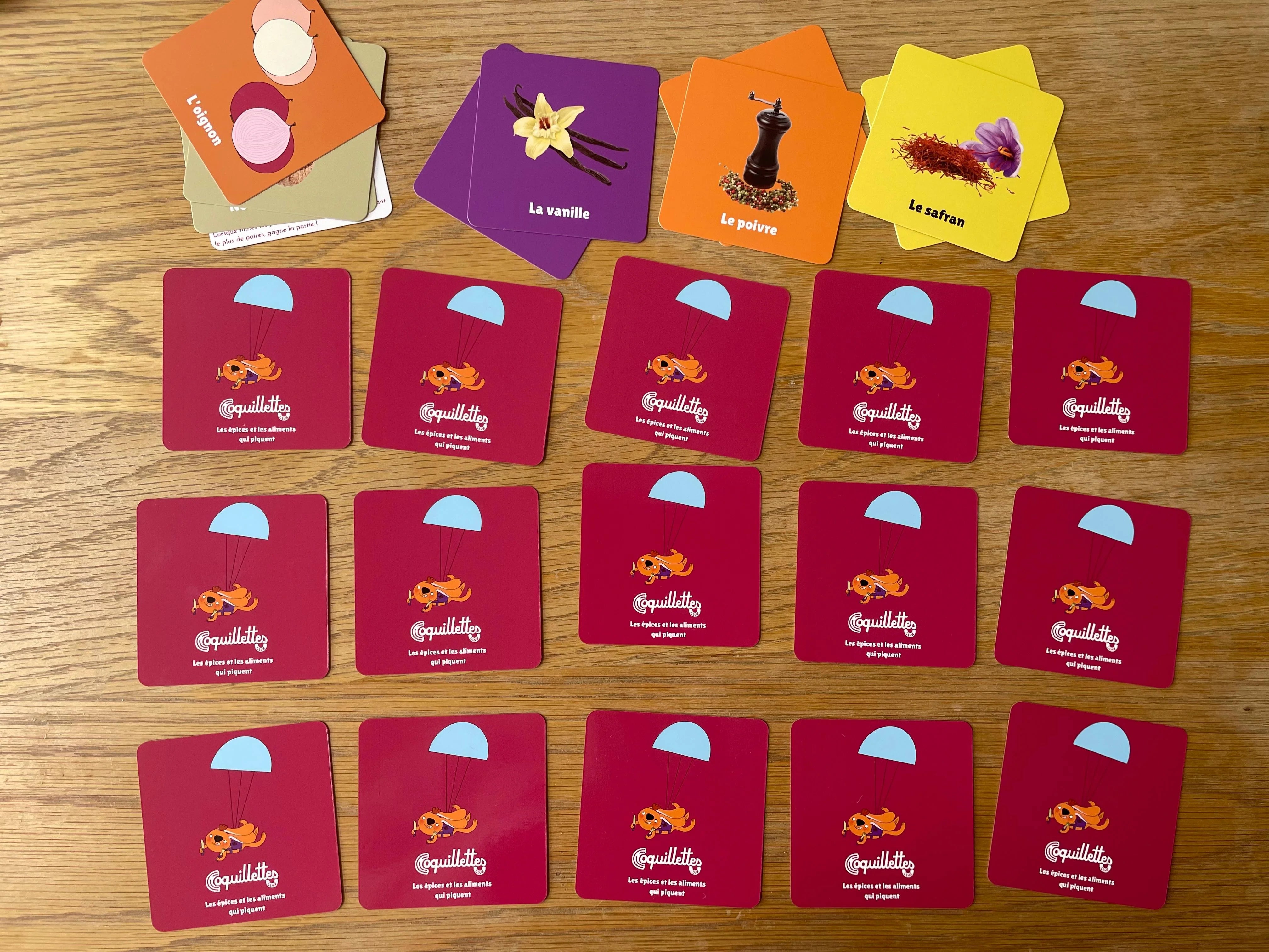 Jeu de memory : les épices et le piquant - Coquillettes Club