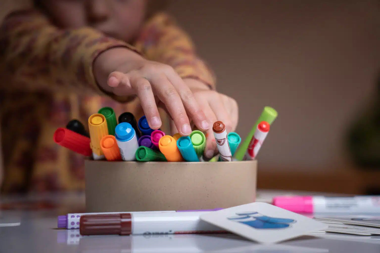 Pot à crayons en bois - plastique recyclé