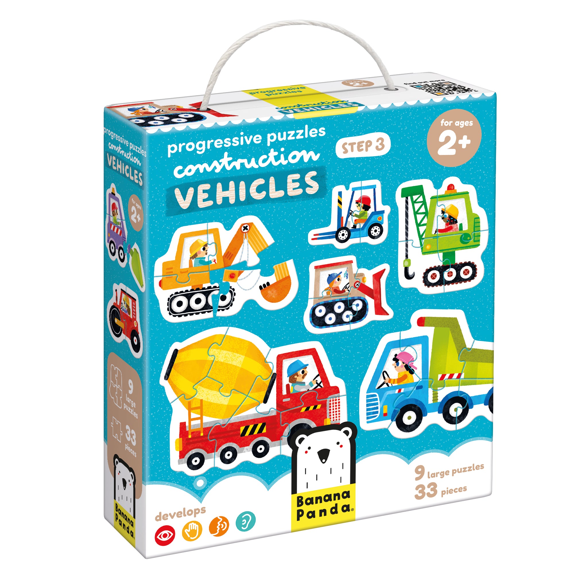 Puzzle Progressif Véhicules de Construction - Banana Panda  Banana Panda Puzzle Progressif Véhicules de Construction - Banana Panda myplayground