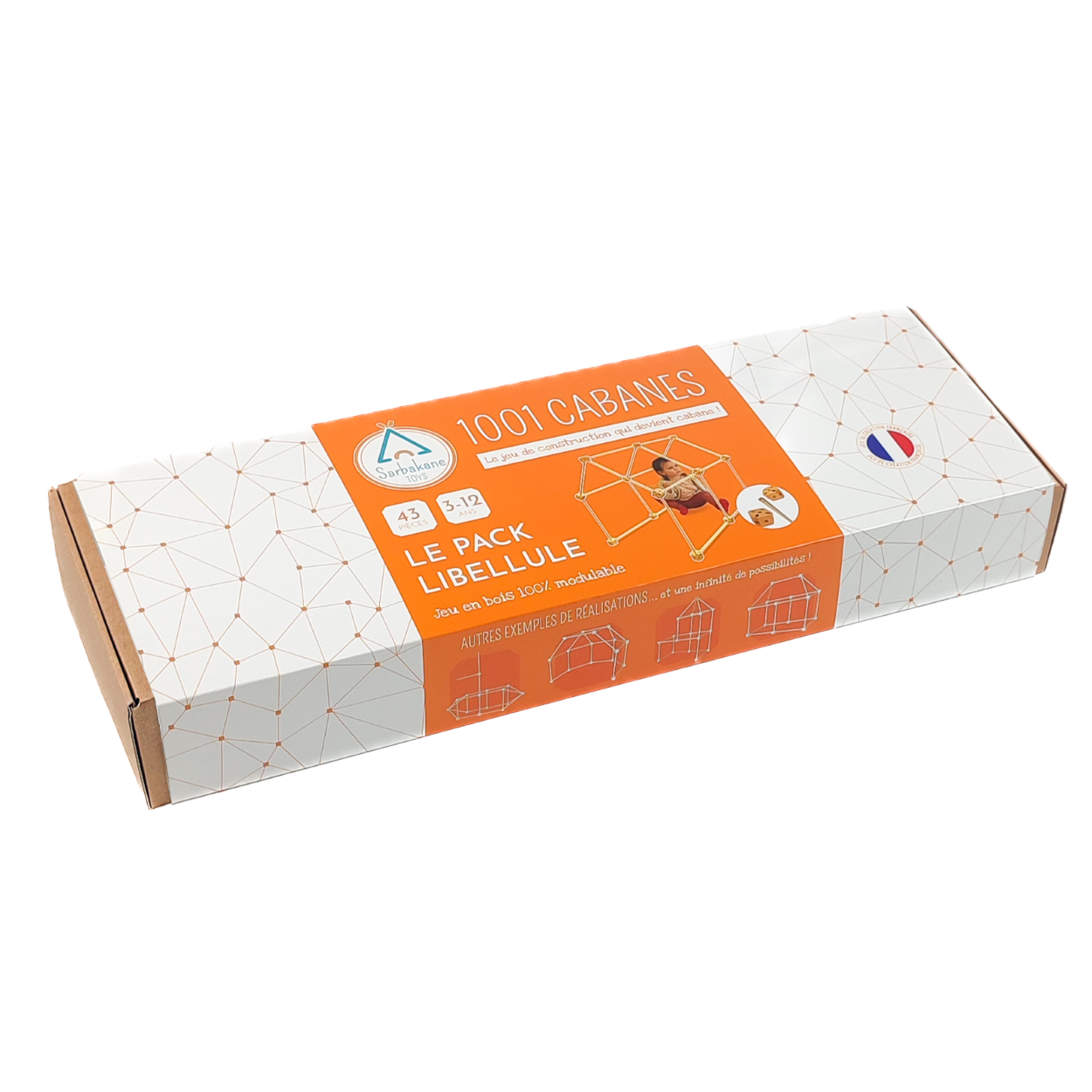 1001 Cabanes – Pack Libellule – 43 pièces avec toiles en tissu