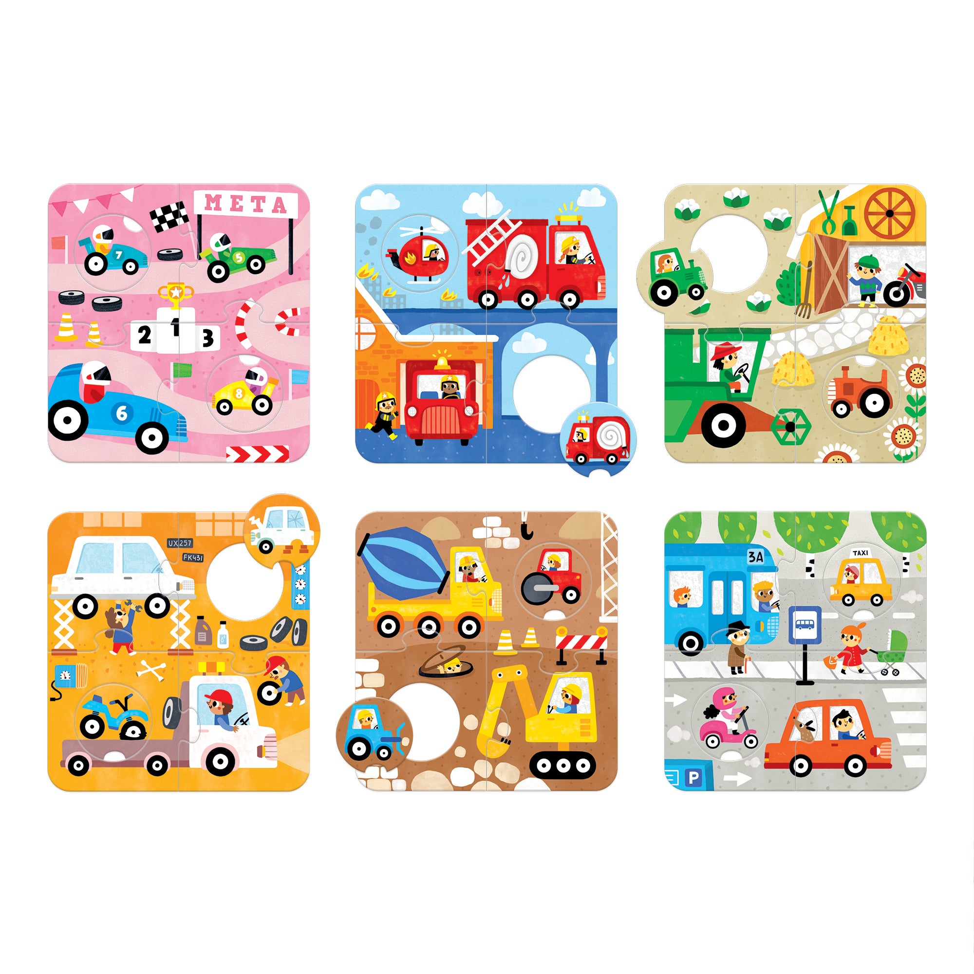 Puzzle Associe les Véhicules - Banana Panda  Banana Panda Puzzle Associe les Véhicules - Banana Panda myplayground