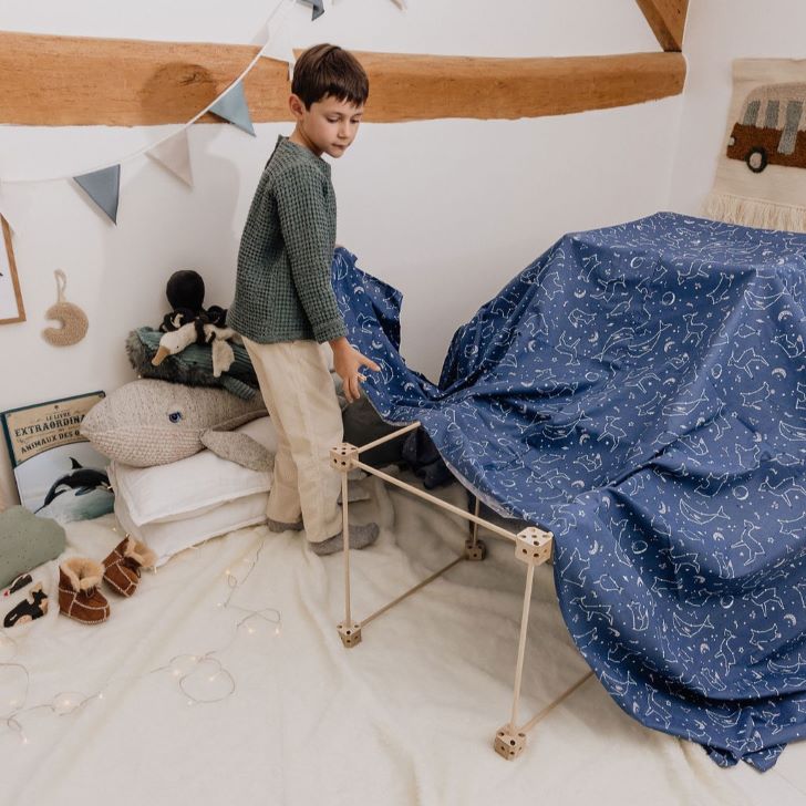 1001 Cabanes – Pack Ecureuil – 72 pièces avec toiles en tissu