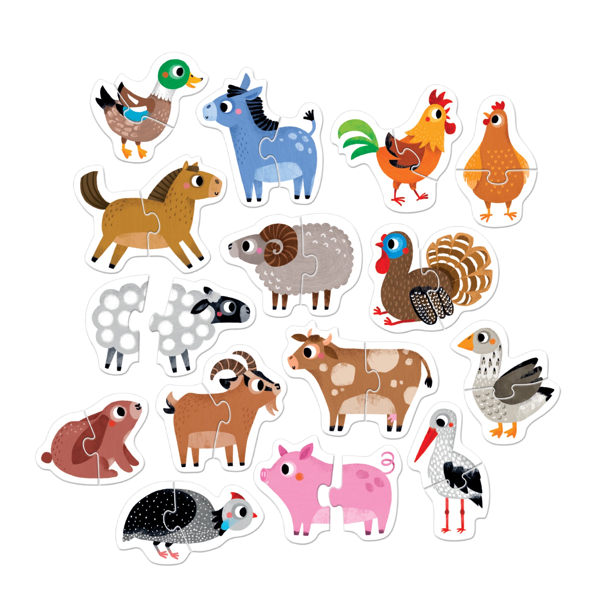 Puzzle Progressif Animaux de la Ferme - Banana Panda  Banana Panda Puzzle Progressif Animaux de la Ferme - Banana Panda myplayground