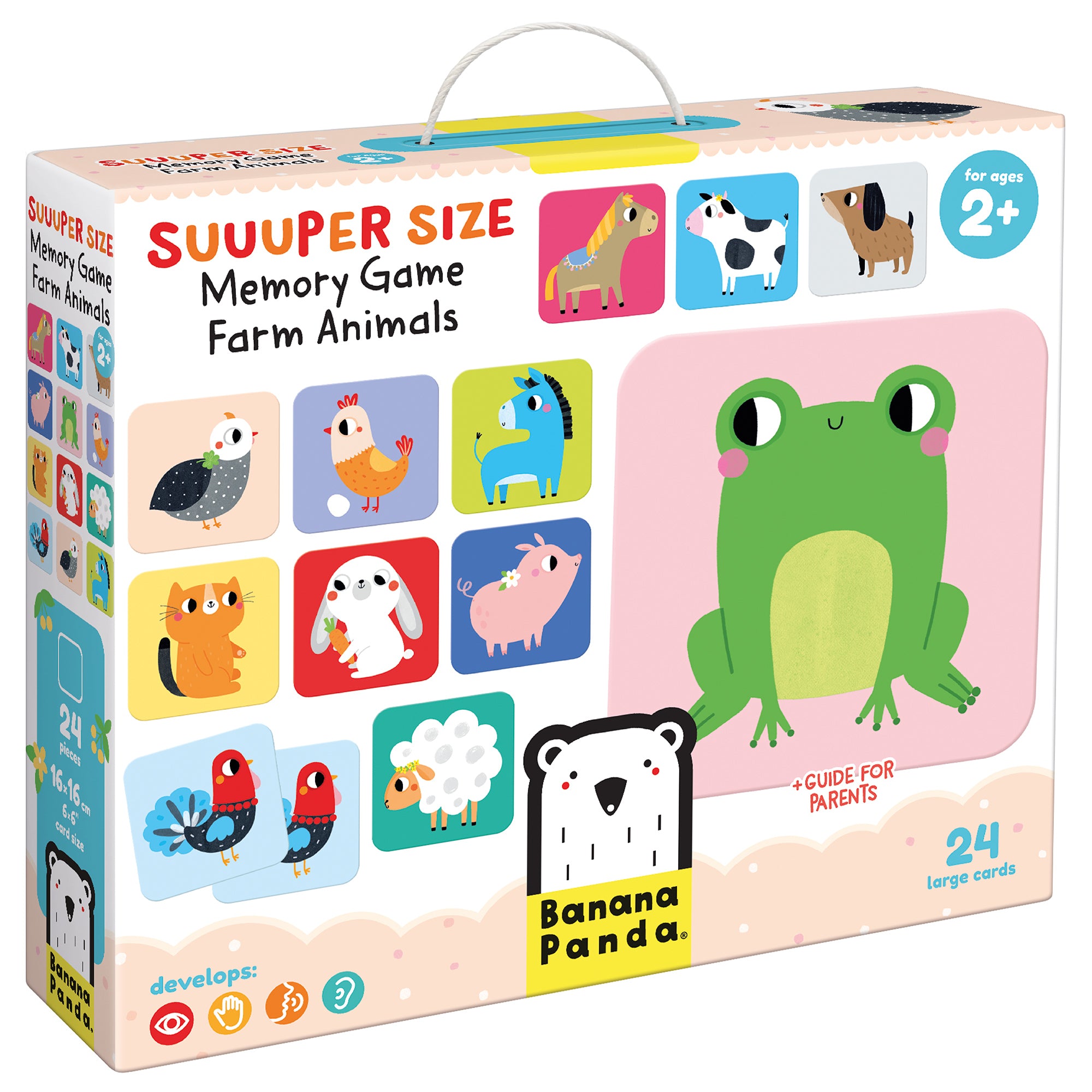 Super Grand Jeu de Mémoire - Animaux de la Ferme - Banana Panda  Banana Panda Super Grand Jeu de Mémoire - Animaux de la Ferme - Banana Panda myplayground