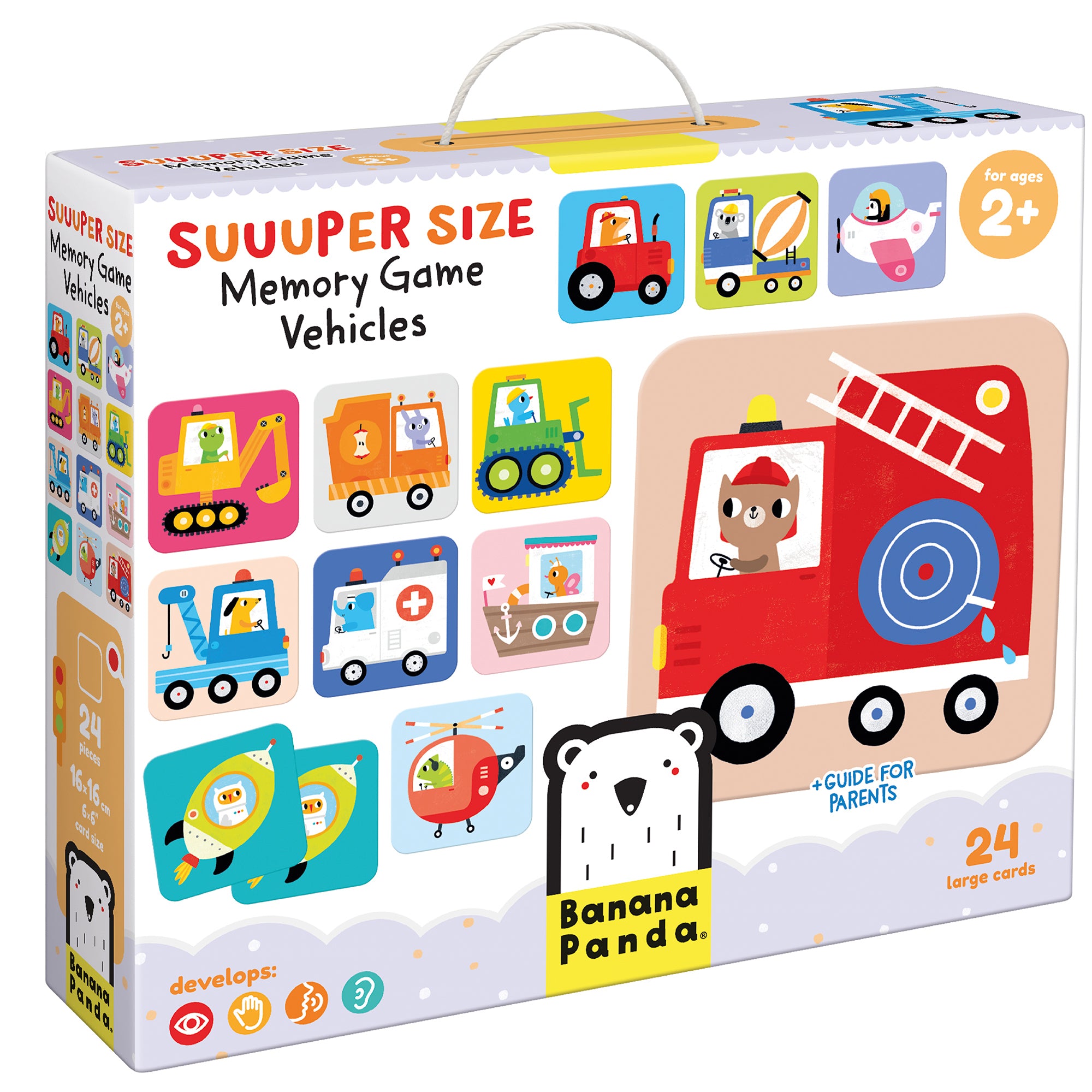 Super Grand Jeu de Mémoire - Véhicules - Banana Panda  Banana Panda Super Grand Jeu de Mémoire - Véhicules - Banana Panda myplayground