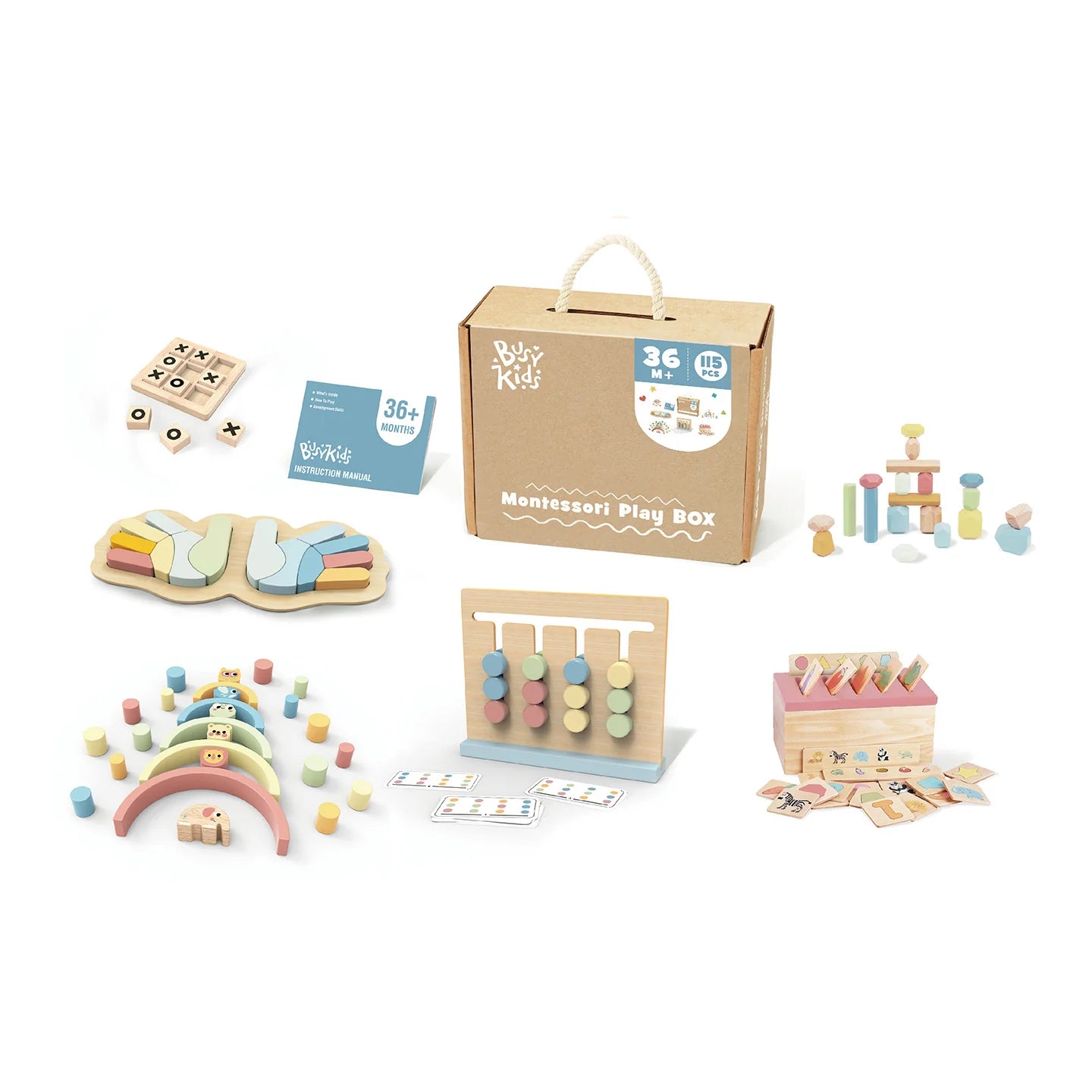 BusyKids - Coffret de Jeu Montessori pour les enfants - 36 mois et +  BusyKids  myplayground