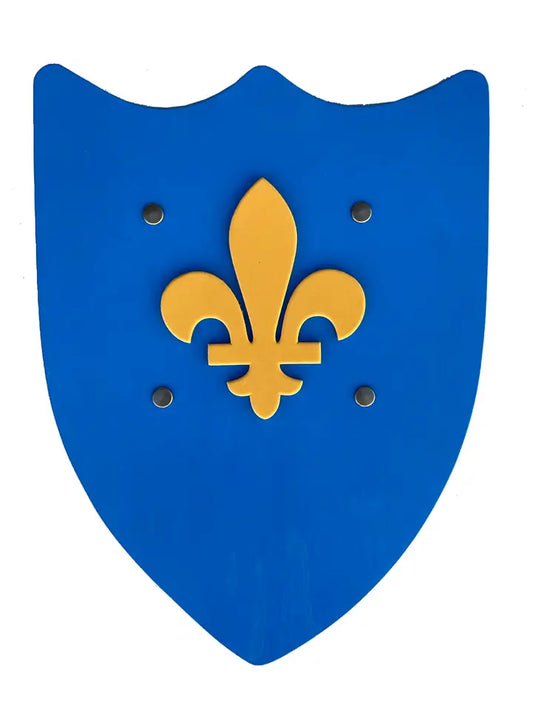 BOUCLIER HISTORIQUE L BLEU AVEC FLEUR DE LYS - Jeu de role pour enfants