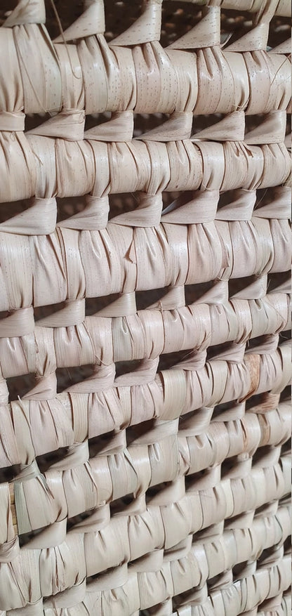 Coffre de Rangement en Osier - Feuille de Palmier - Melecraft