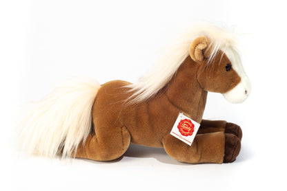Cheval couché marron clair 30 cm - peluche - peluche