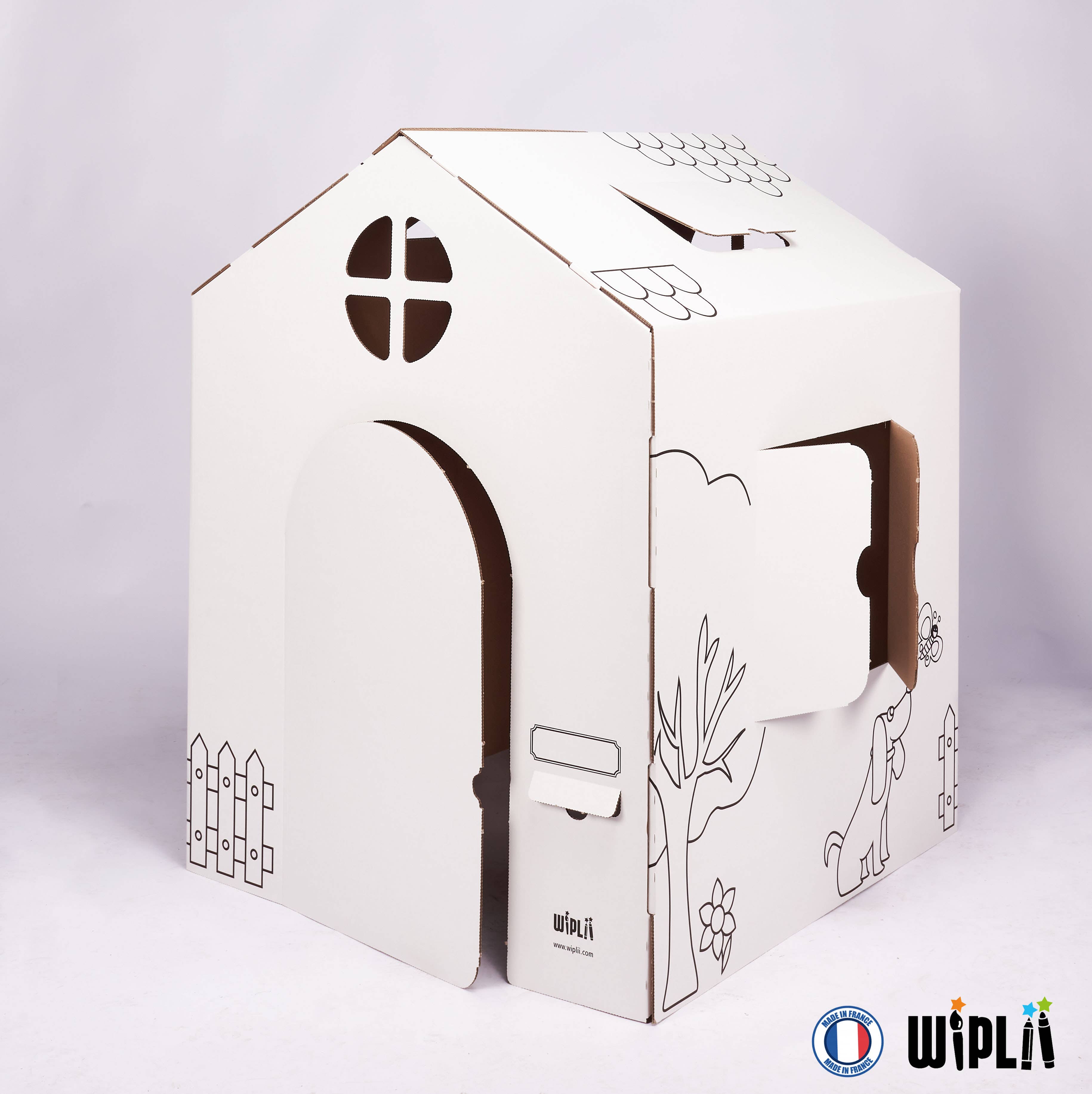 Kit de construction créatif pour enfant : L'incroyable maison en carton  Wiplii Kit de construction créatif pour enfant : L'incroyable maison en carton myplayground