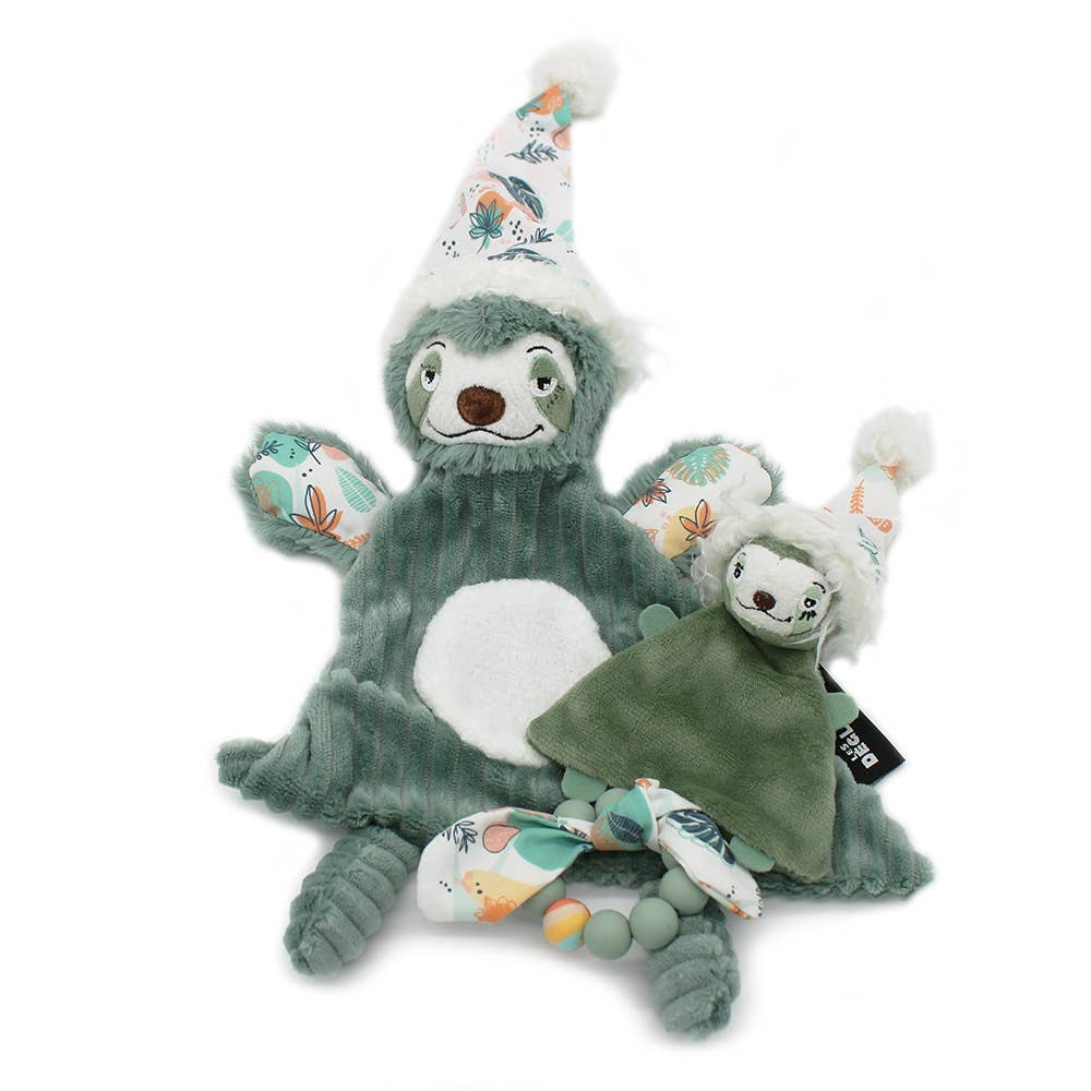 Coffret Cadeau Pour Bébé et Anneau de Dentition Chillos The Sloth - Les Déglingos, France  Les Déglingos, France Coffret Cadeau Pour Bébé et Anneau de Dentition Chillos The Sloth - Les Déglingos, France myplayground