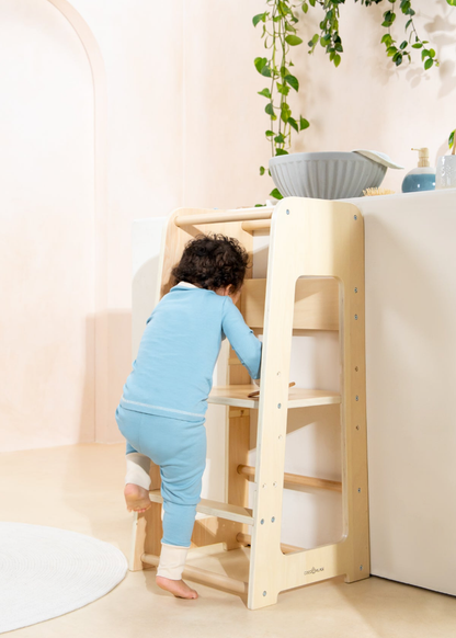 Nouvelle tour éducative en bois naturel