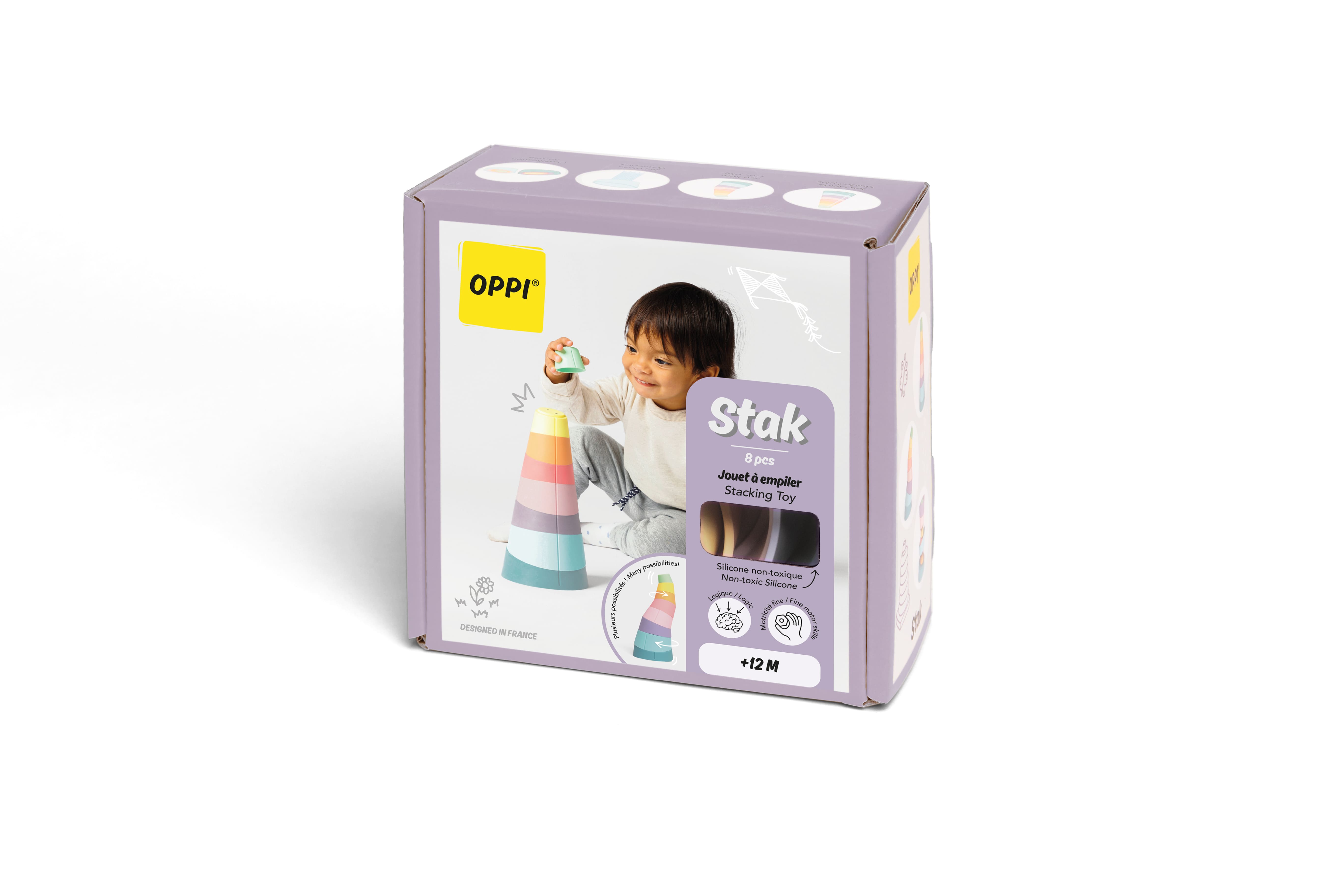 Stak - Jouet à empiler pour bébé  OPPI Stak - Jouet à empiler pour bébé myplayground