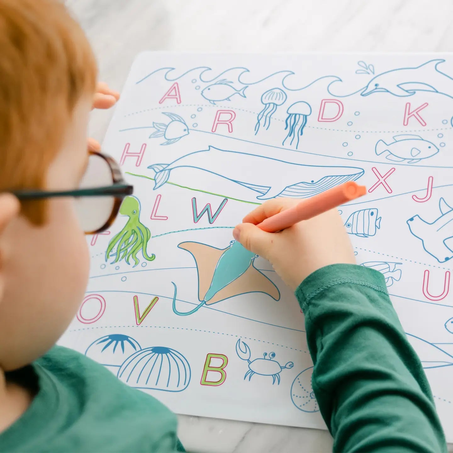 Set en silicone pédagogique ABC OCEAN 3 feutres inclus - SuperPetit jeux éducatifs SuperPetit Set en silicone pédagogique ABC OCEAN 3 feutres inclus - SuperPetit myplayground