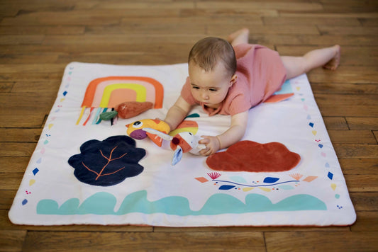 Tapis d'Éveil Gabin Lapin - 80 x 80 cm - Ebulobo