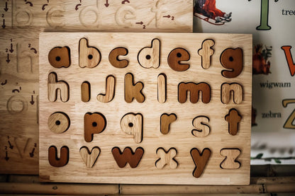 Puzzle de lettres minuscules naturelles