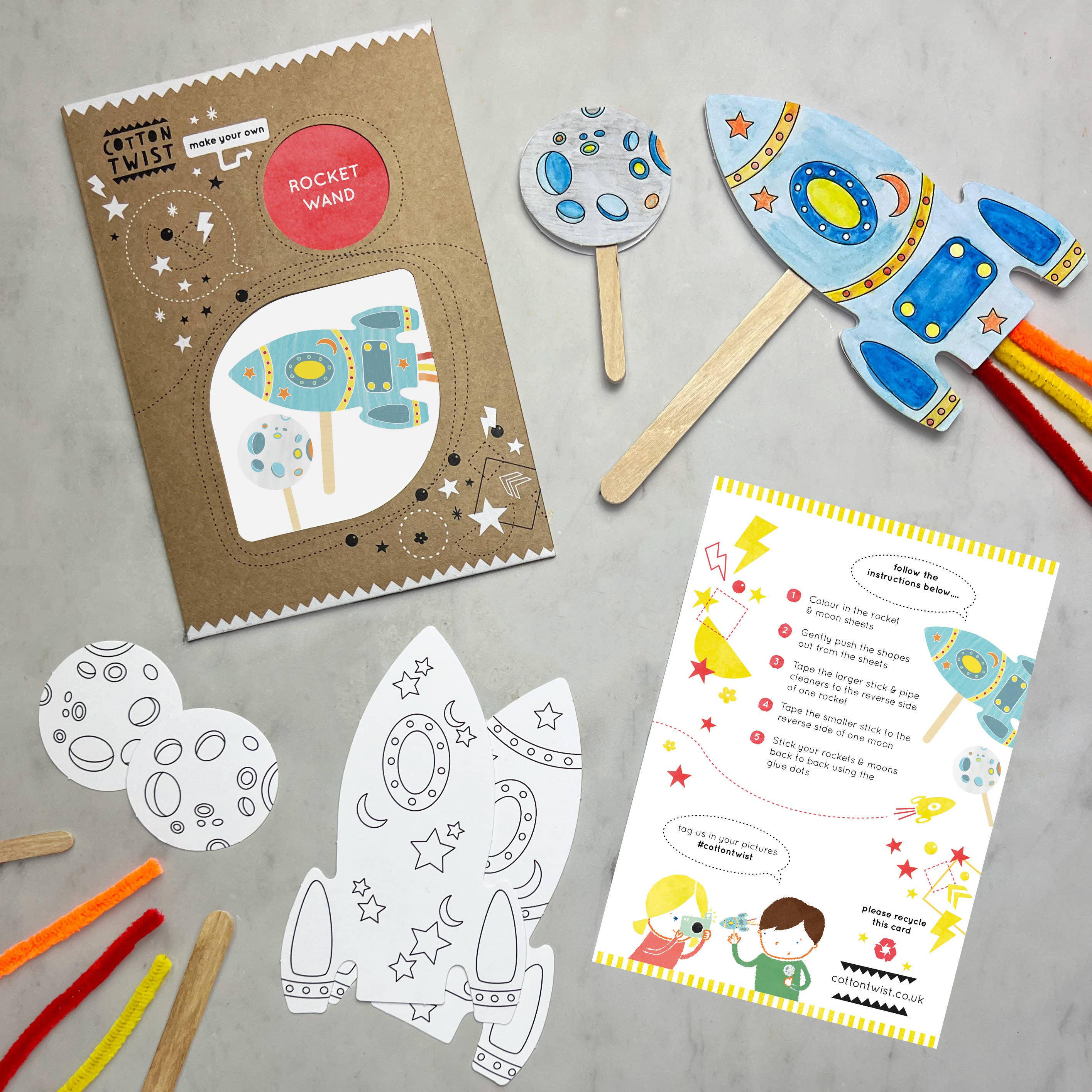 Faites votre propre fusée baguette  Cotton Twist  myplayground