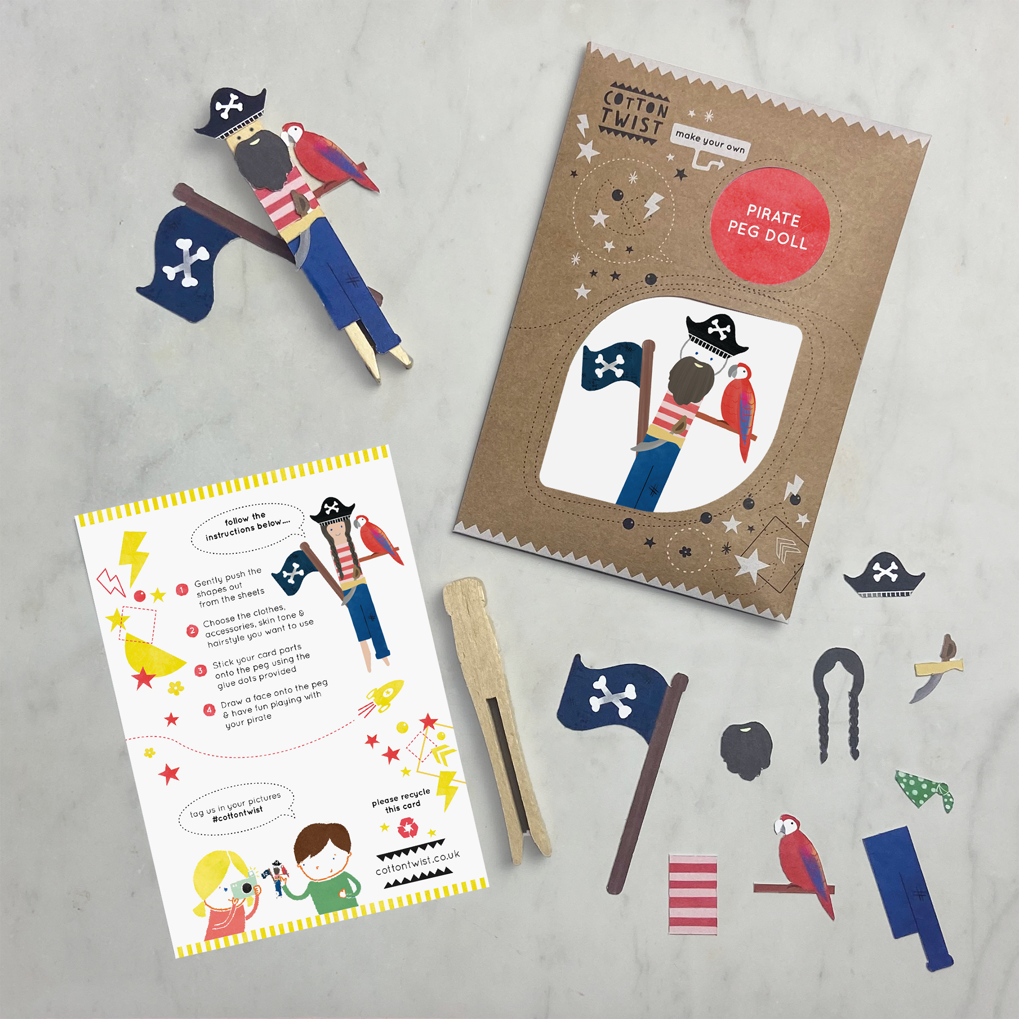 Faites votre propre poupée Pirate Peg  Cotton Twist Faites votre propre poupée Pirate Peg myplayground