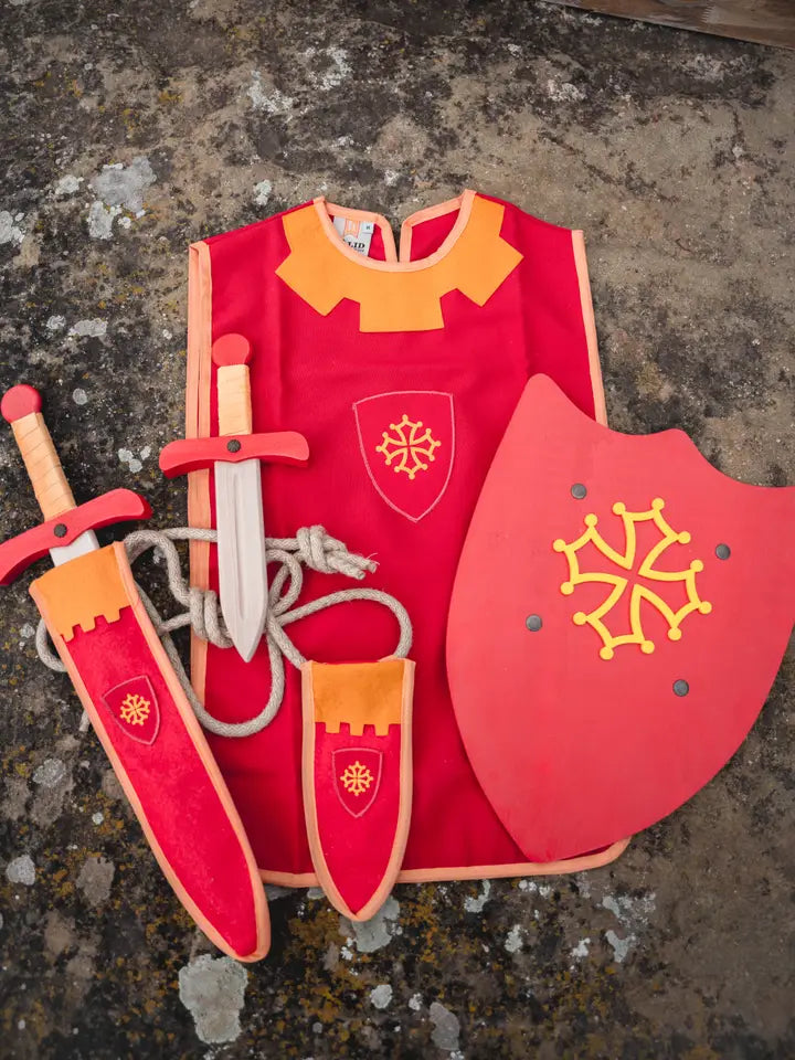 BOUCLIER HISTORIQUE L ROUGE AVEC CROIX OCCITANE - Jeu de role pour enfants  KALID MEDIEVAL BOUCLIER HISTORIQUE L ROUGE AVEC CROIX OCCITANE - Jeu de role pour enfants myplayground