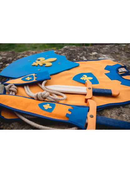 BOUCLIER HISTORIQUE L BLEU AVEC FLEUR DE LYS - Jeu de role pour enfants
