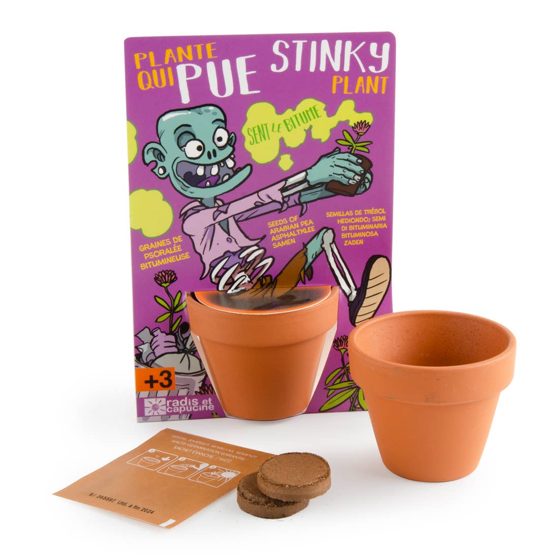 Carte nature Zombie - Plante qui pue - Kit créatif de jardinage Enfant  Radis Et Capucine Carte nature Zombie - Plante qui pue - Kit créatif de jardinage Enfant myplayground