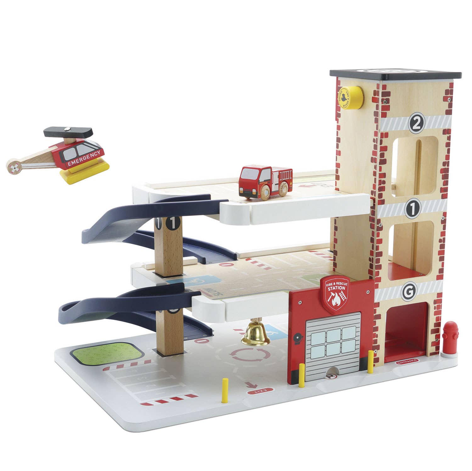 Garage d'incendie et de secours - Jeu de rôle éducatif enfant  Le Toy Van Garage d'incendie et de secours - Jeu de rôle éducatif enfant myplayground