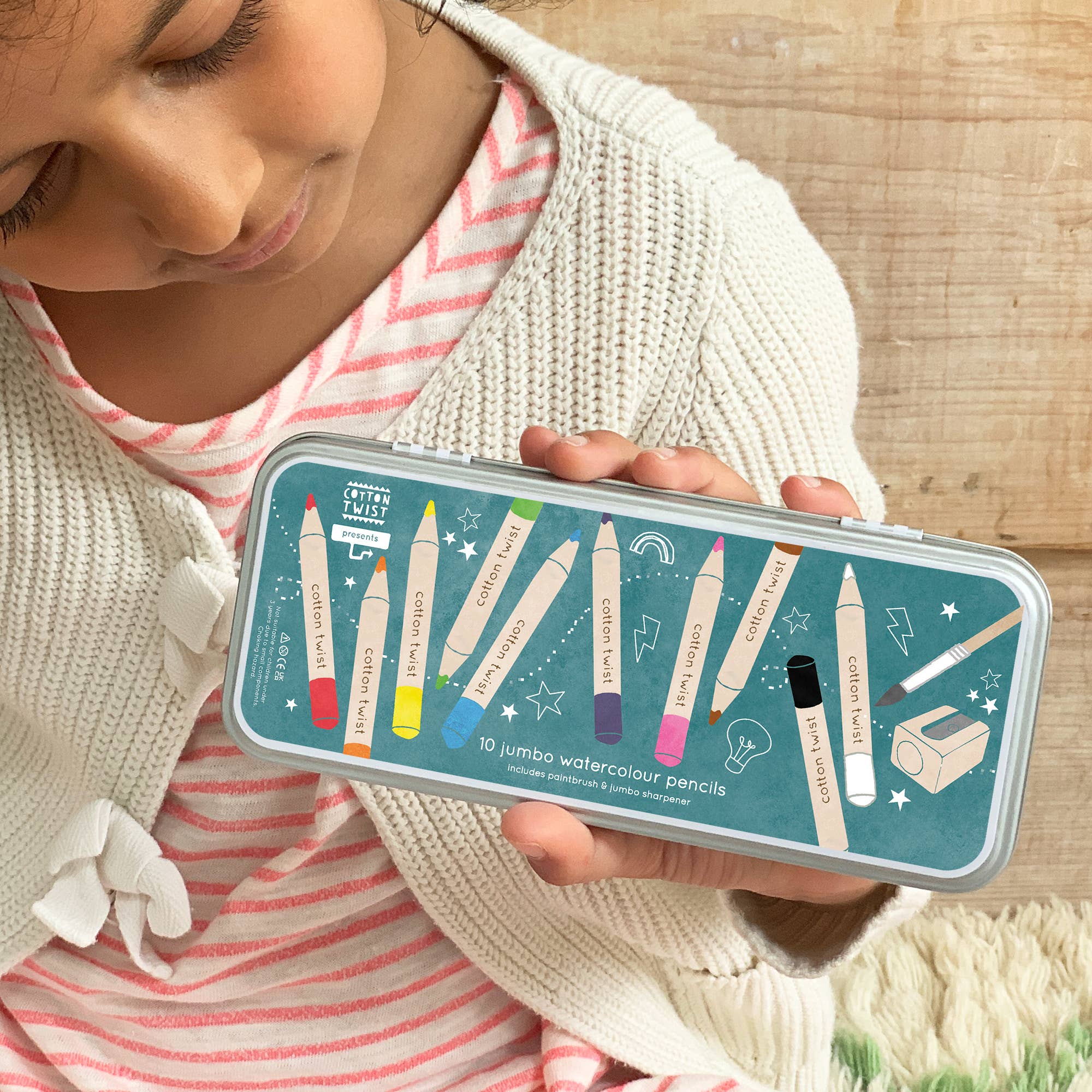 Boîte à crayons aquarelle Jumbo  Cotton Twist  myplayground