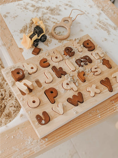 Puzzle de lettres minuscules naturelles
