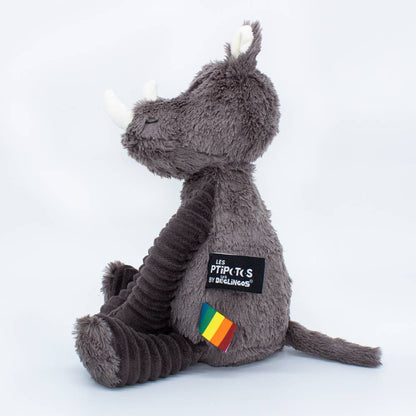 Peluche Les Ptipotos - Gris rhinocéros