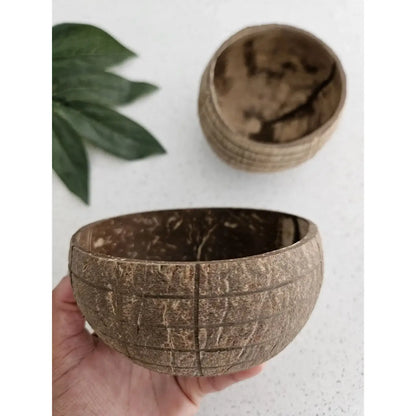 Bol en noix de coco à carreaux