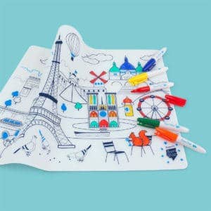 Jeu éducatif: Set de table en silicone PARIS - Réutilisable  SuperPetit Jeu éducatif: Set de table en silicone PARIS - Réutilisable myplayground