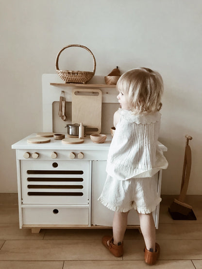 Cuisine de jeu en bois blanc - Jeu educatif pour enfant