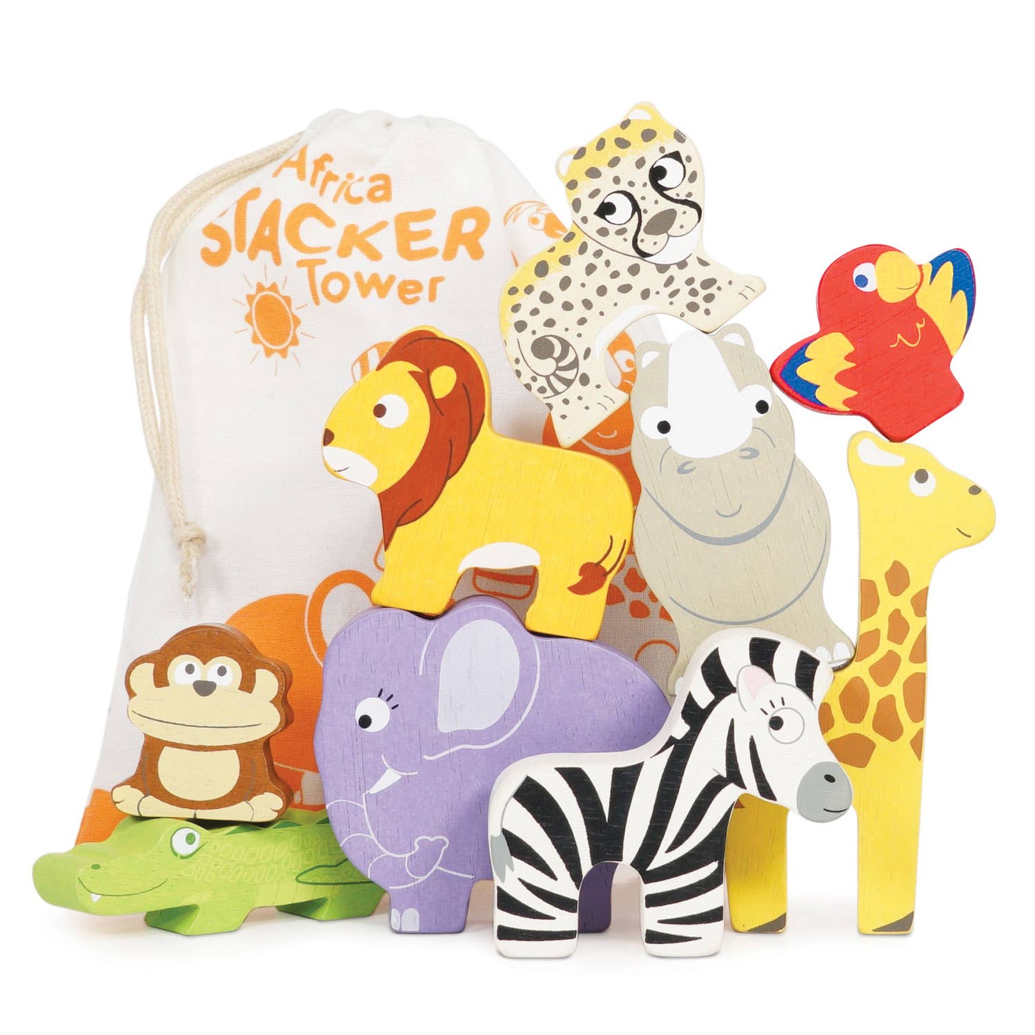 Jeu d'empilage en Afrique - Jeu Montessori enfant  Le Toy Van  myplayground