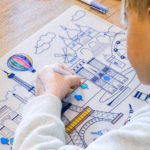 Jeu éducatif: Set de table en silicone PARIS - Réutilisable  SuperPetit Jeu éducatif: Set de table en silicone PARIS - Réutilisable myplayground