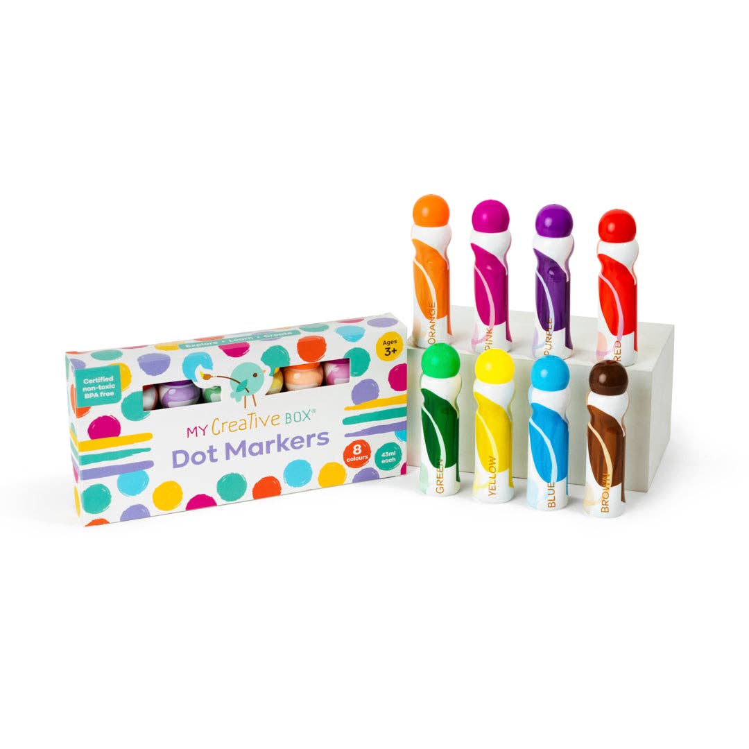 Marqueurs à points lot de 8 - My Creative Box  My Creative Box Marqueurs à points lot de 8 - My Creative Box myplayground