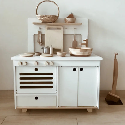 Cuisine de jeu en bois blanc - Jeu educatif pour enfant