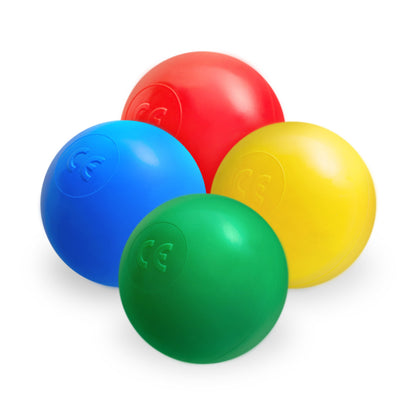 PLUSH NEST - Misioo - Boules de piscine à balles, 6 cm, lot de 200 pcs : bleu, vert, rouge, jaune