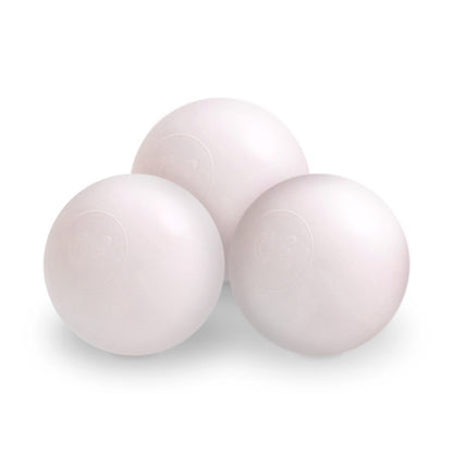 PLUSH NEST - Misioo - Piscine à balles avec tapis, 95x30 cm, agneau crème (+ 200 boules or, perle, perle rose clair), Floral Fun Zone