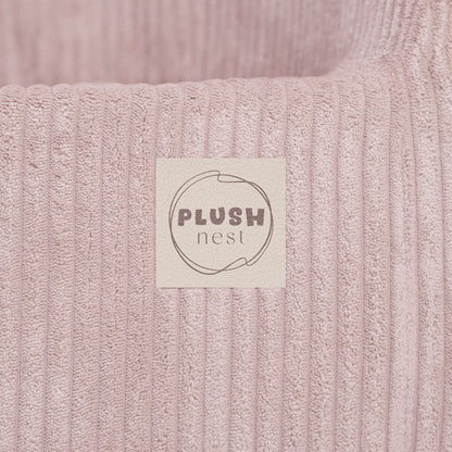 PLUSH NEST - Misioo - Fauteuil, rose clair, velours côtelé premium
