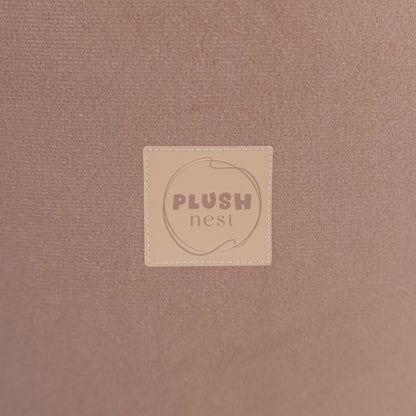 PLUSH NEST - Misioo - Piscine à balles, or, ronde, velours, 90x30, 200 boules : or, transparentes, perle