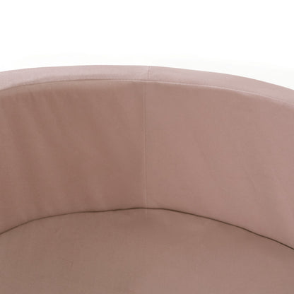 PLUSH NEST - Misioo - Piscine à balles, or, ronde, velours, 90x30, 200 boules : or, transparentes, perle