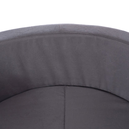 PLUSH NEST - Misioo - Piscine à balles, gris, ronde, velours, 90x30, 200 boules : bleu clair, argent, perle