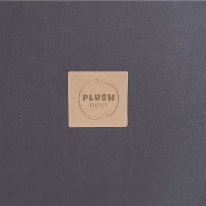 PLUSH NEST - Misioo - Piscine à balles, gris, ronde, velours, 90x30, 200 boules : menthe, argent, blanc