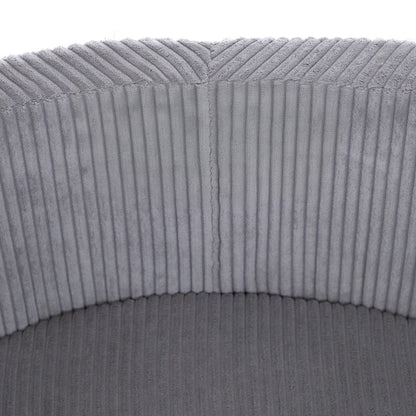 PLUSH NEST - Misioo - Piscine à balles, gris clair, ronde, velours côtelé, 90x30, 200 boules : perle, bleu clair, argent