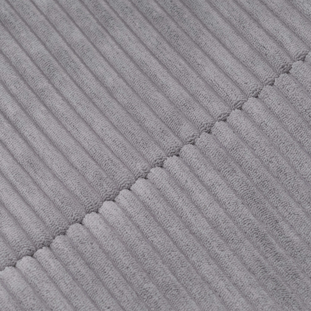 Piscine à balles - ronde 90x30 cm, gris clair, velours côtelé (+ 200 boules  perle, bleu clair, argent) -Plush Nest- Misioo  Misioo  myplayground