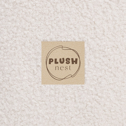 PLUSH NEST - Misioo - Piscine à balles avec tapis, 95x30 cm, agneau crème (+ 200 boules or, perle, transparentes), Floral Fun Zone